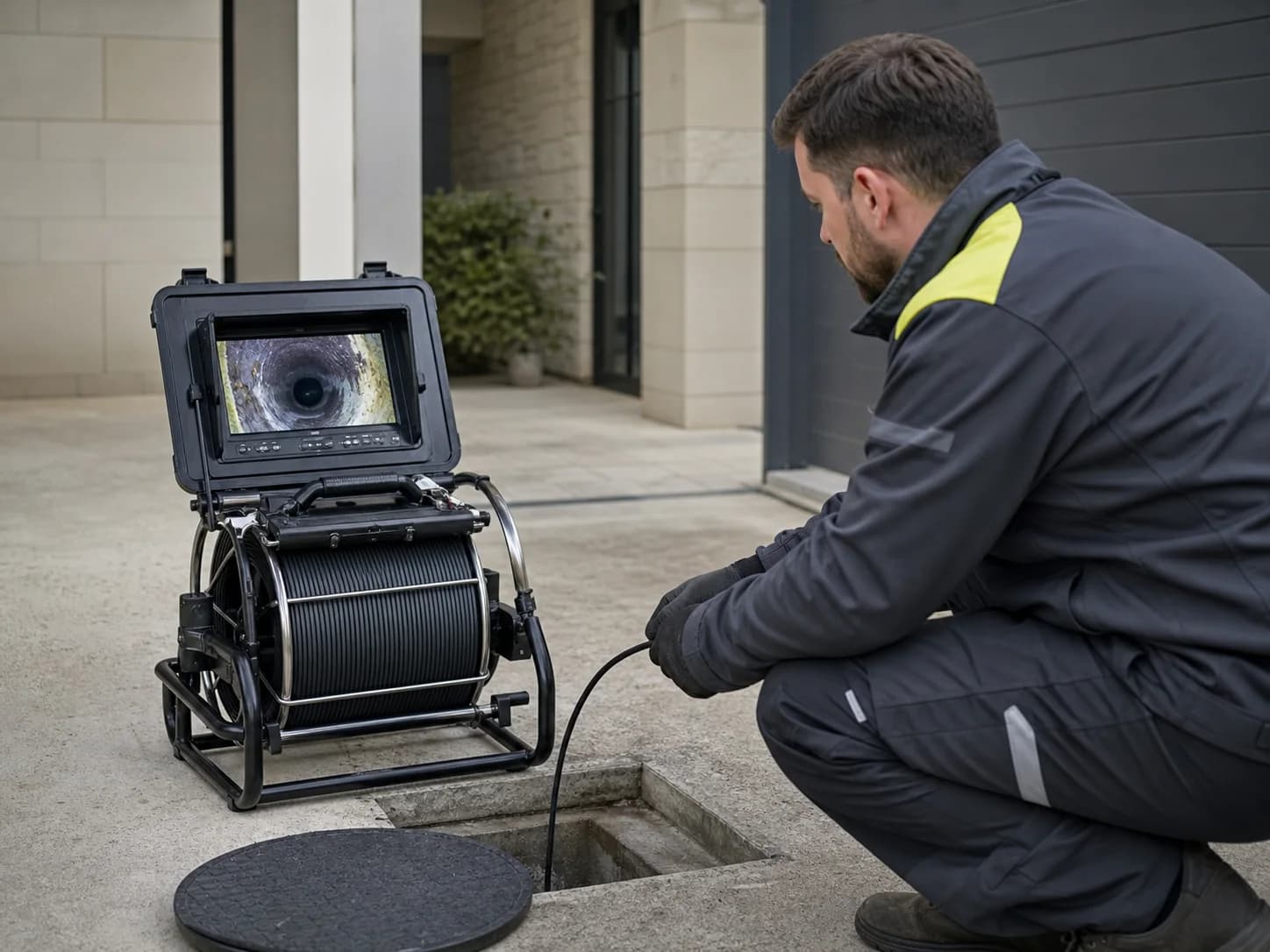 Inspection vidéo d'une canalisation avec une caméra professionnelle